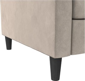 Бежов кадифен диван 207 cm Presley – Støraa