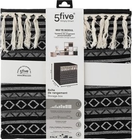 Кутия за съхранение 5five Mix & Modul Ethnique, С Помпони, 31x31 cm