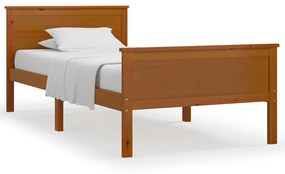 322189 vidaXL Рамка за легло, меденокафява, бор масив, 100x200 см
