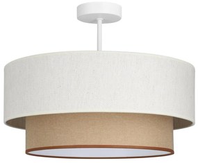 Плафон NATIA 1xE27/60W/230V бял/кафяв