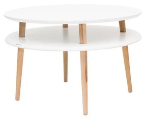 Бяла маса за кафе с естествени крака UFO, Ø 70 cm Ufo - Ragaba