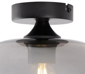 Интелигентен плафон черен с опушено стъкло с WiFi P45 - Busa