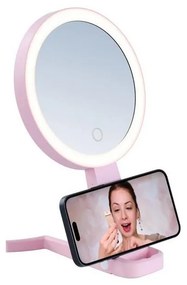 Immax 09102L - LED+CCT Димируемо козметично огледало SWEET LED/3W/5V розово