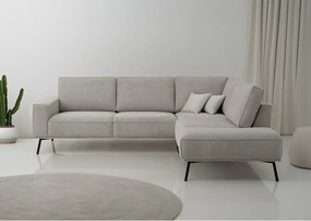 Сиво-бежов шенилов ъглов диван (десен ъгъл/L форма) Amsterdam – Scandic