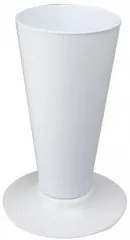 Serinova - Пластмасова ваза 18xh40см, 5,7л, бяла-(V005)