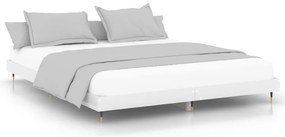 832111 vidaXL Рамка за легло, бял гланц, 200x200 см, инженерно дърво