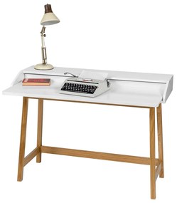 Работно бюро с бял плот St. James - Woodman