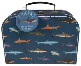 Детски куфари в комплект от 3 броя Sharks - Rex London