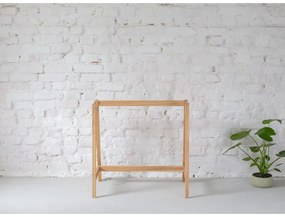 Бяло бюро с основа от ясенова дървесина, дължина 85 cm Luka - Ragaba