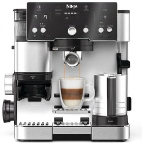 Кафеавтомат 2в1 Ninja Luxe Café Essential ES501EU, 1650W, 9 bar, 2 л, Barista Assist, Режим гореща вода, 4 режима, 3 темп. настройки, Инокс/Черен