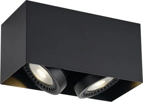 Модерен повърхностно монтиран прожектор черен вкл. димируема LED 2-лампи - Dionysos