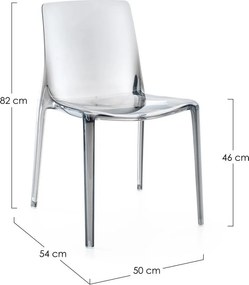 Сив пластмасов градински стол Adele – Bizzotto