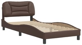 3207962 vidaXL Рамка за легло с табла, кафява, 80x200 см, изкуствена кожа