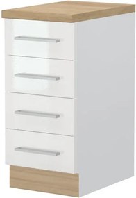 Подов шкаф Hudson R-40-4F-White - Gray