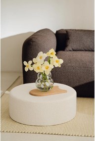 Бяла стъклена ръчна изработка ваза (височина 22 cm) Dam – noo.ma