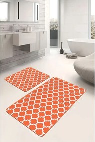 Оранжеви кадифени килими за баня в комплект от 2 бр. 60x100 cm – Mila Home