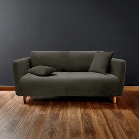 Антрацитно триместно ластично покривало за диван Sacha – douceur d'intérieur