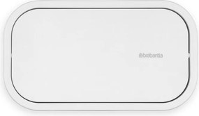 Кошче за отпадъци за баня Brabantia MindSet 1005689, Минерално покритие, Люлеещ се капак, Бял