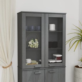 Sonata H Надстройка за шкаф HAMAR, тъмносива, 85x35x100 см, бор масив