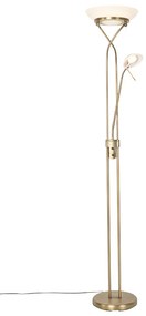 Подова лампа бронз с LED и димер с лампа за четене - Empoli