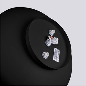 Черно осветително тяло за таван ø 30 cm Blacko – Sollux