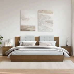 808120 vidaXL Нощни шкафчета, 2 бр, меденокафяви, 40x30,5x40 см, бор масив