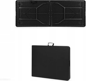 Сгъваема маса за кетъринг 180 см - черна