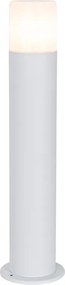 Стояща външна лампа бяла с опал абажур 50см - Odense