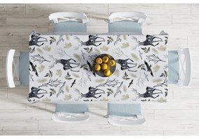 Коледна покривка за маса с памучна смес Winter Forest, 140 x 180 cm Christmas - Minimalist Cushion Covers