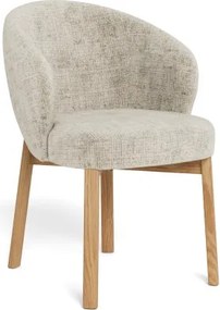 ДЕБОРА Бежово (тъкан Juto 4)/рамка лакиран дъб - ДЪРВЕН СТОЛ ЗА ДНЕВНА, ТРАПЕЗАРИЯ, ОФИС, РЕТРО