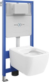 Mexen Stella вграден комплект за тоалетна с рамка Fenix Slim и тоалетна чиния,