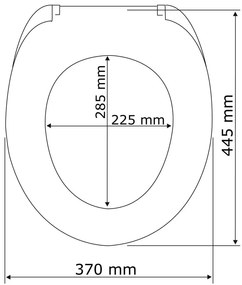 Бяла тоалетна седалка с лесно затваряне , 44,5 x 37 cm Rieti - Wenko