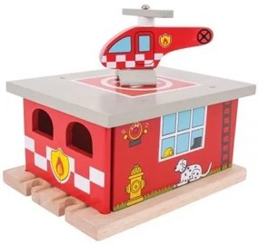Bigjigs - Дървена пожарна станция