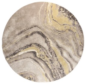 Жълто-кремав кръгъл килим ø 200 cm Solar - Zuiver