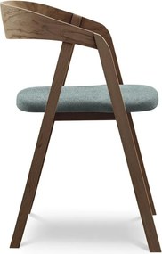 Син трапезен стол от масивна дървесина Erika – Makamii