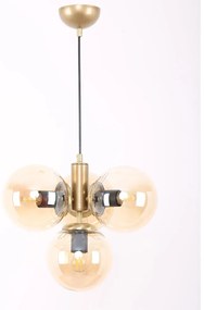 Висяща лампа със стъклен абажур в жълто-златисто ø 15 cm Hector - Squid Lighting