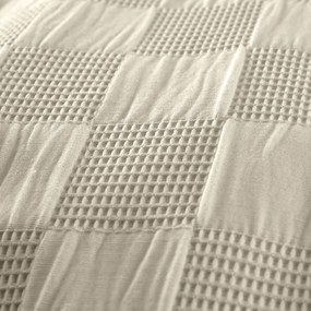 Бежово единично спално бельо 135x200 cm Waffle - Catherine Lansfield