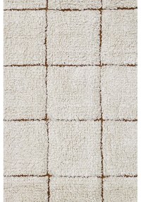 Кремав ръчно изработен памучен килим подходящ за пране 170x240 cm Mosaic – Lorena Canals