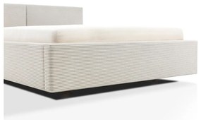 Бежово двойно легло 140x200 cm тапицирано без ламелно дъно Cube – Meise Möbel