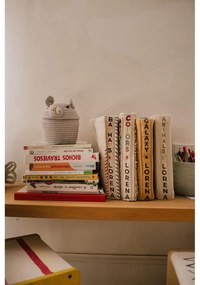 Сива текстилна детска кошница за играчки ø 15x15 cm Mini Renata the Rat – Lorena Canals