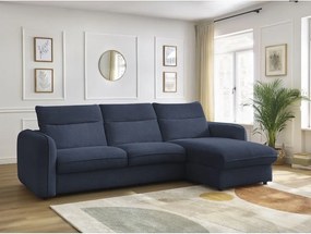 Тъмносин ъглов диван Achille – Bobochic Paris