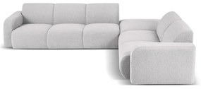 Светлосив ъглов диван от плат букле (десен ъгъл) Molino - Micadoni Home