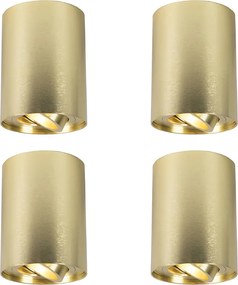 Комплект от 4 прожектора злато/месинг регулируеми - Rondoo up