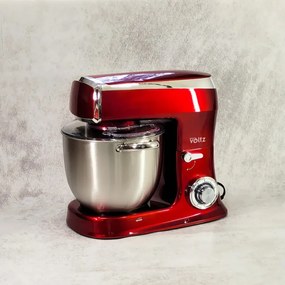 Втора ръка: Планетарен миксер Oliver Voltz OV51115A, 2100W, 7.5 литра, 6 скорости + Pulse, 3 бъркалки, Червен