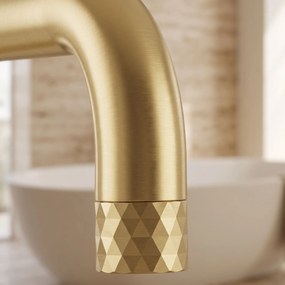 Cмесител-свободно стоящ  Rea Lungo Diamond Brush Gold