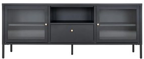 Черна метална маса за телевизор 160x60 cm Dalby - House Nordic