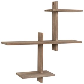 Двуетажен рафт от борова дървесина в естествен цвят Gavi - House Nordic