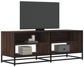 848893 vidaXL ТB шкаф, кафяв дъб, 120,5x40x46 см, инженерно дърво и метал