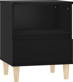 821796 vidaXL Нощно шкафче, черно,40x35x50 см