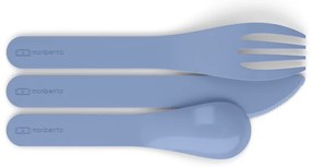 Комплект сини прибори за хранене Pocket от 3 части - Monbento